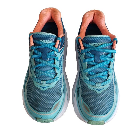 Hoka One One Clifton 3 Running Shoes Women's Size 7.5 Blue Coral Cushion 1012045 - Picture 5 of 11